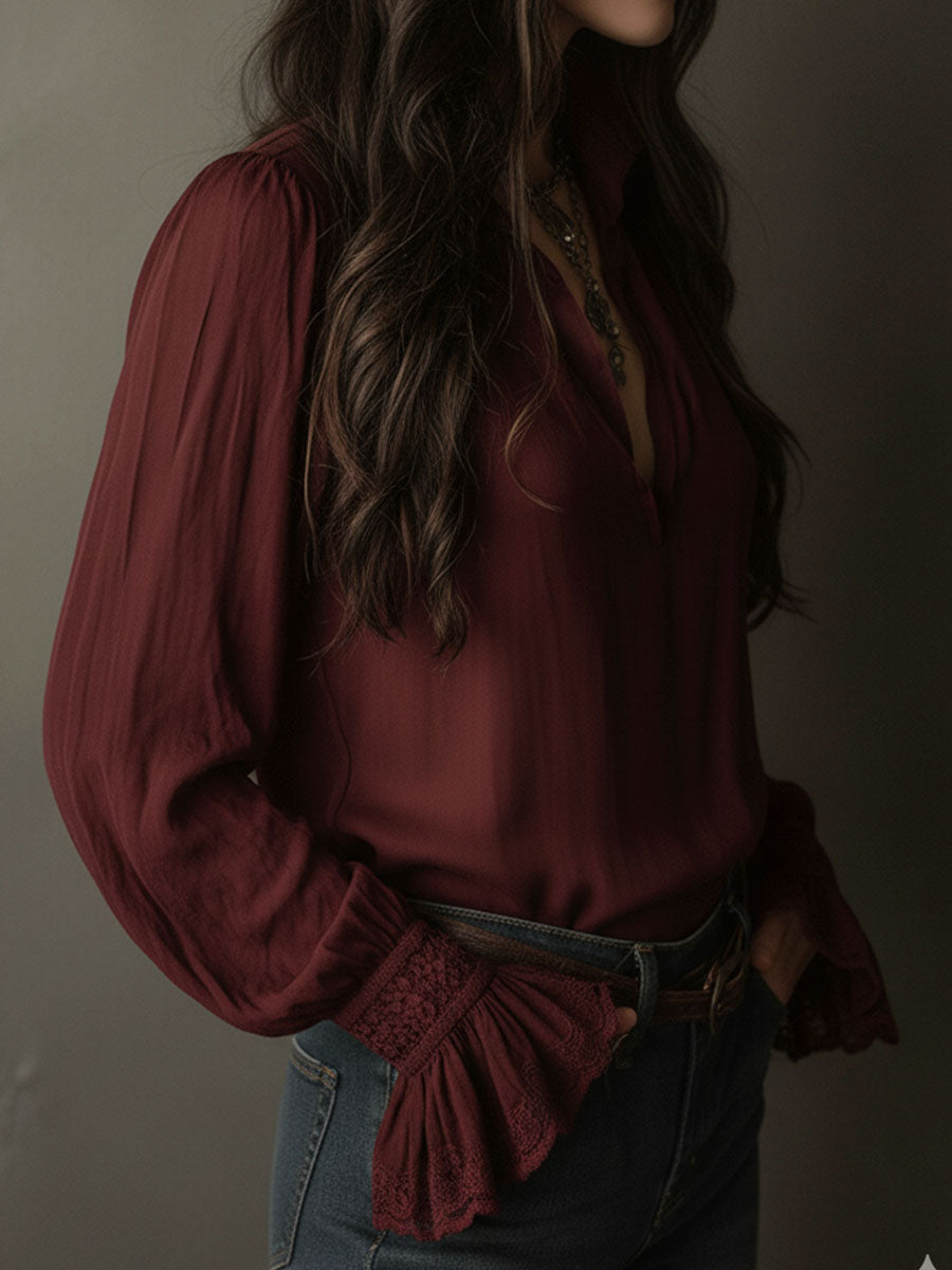 Boho Blouse in lace, Unbeatable Price