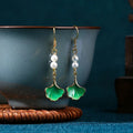 Ginkgo leaf earrings