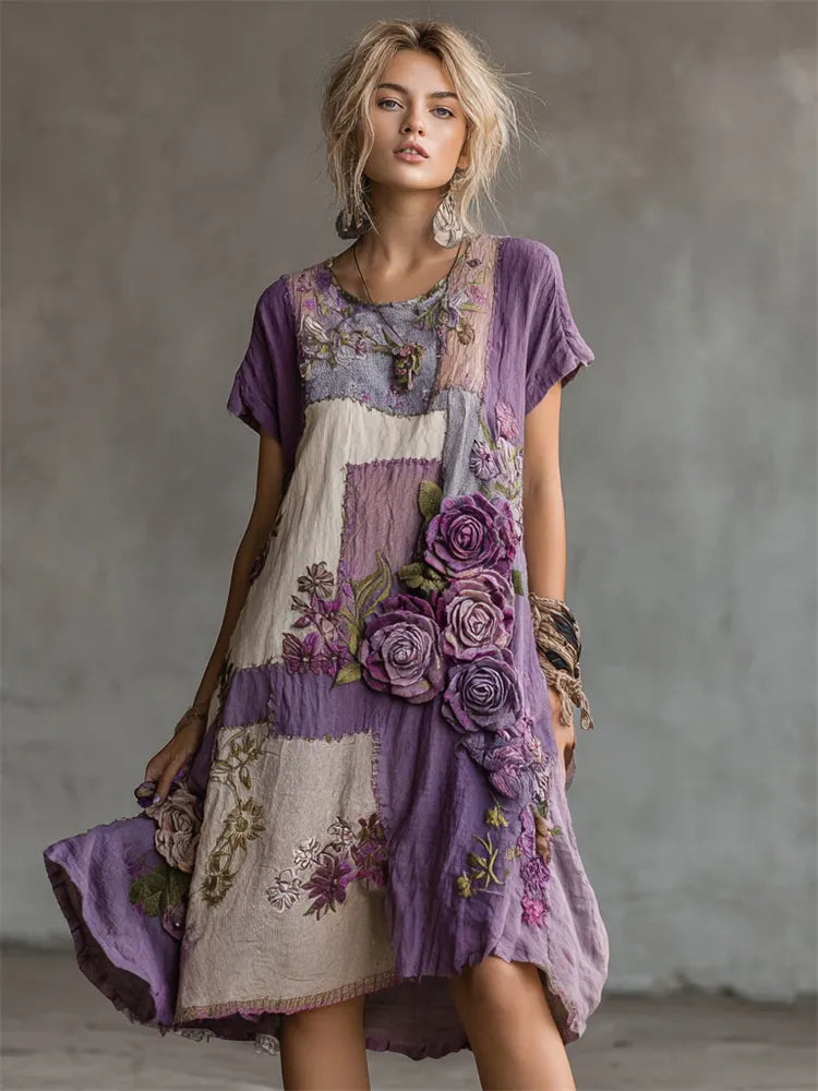 Vintage Dress in linen, Premium Look