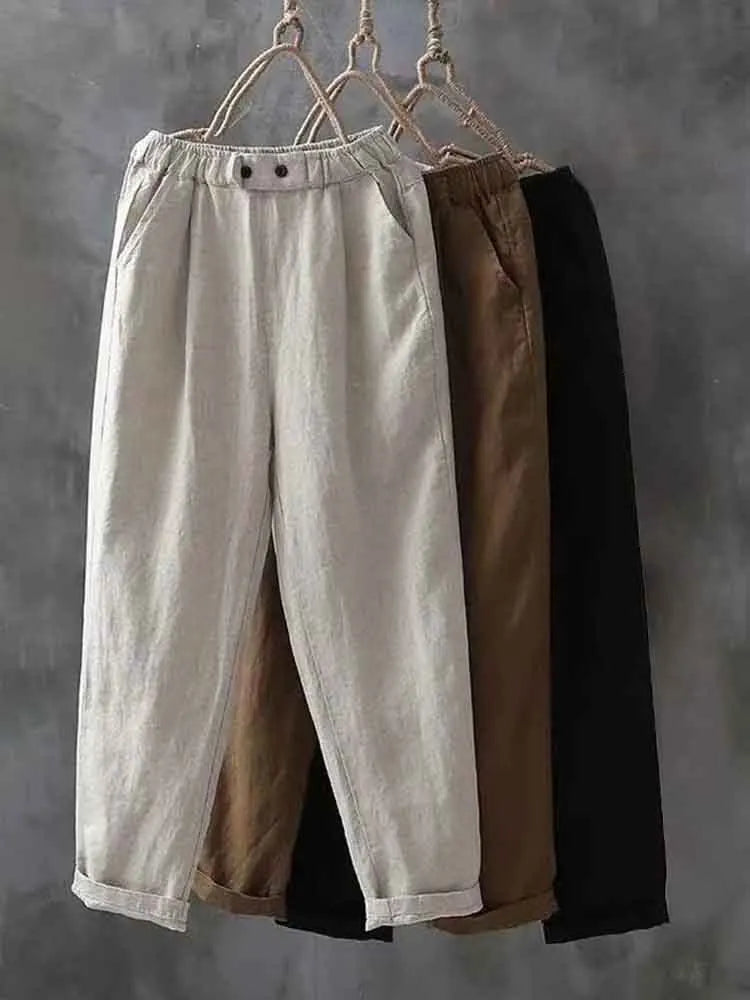 Chic Pants in linen, Smart Price
