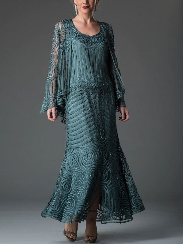Fishtail Hollow Weave Temperament Ladies Skirt Suit