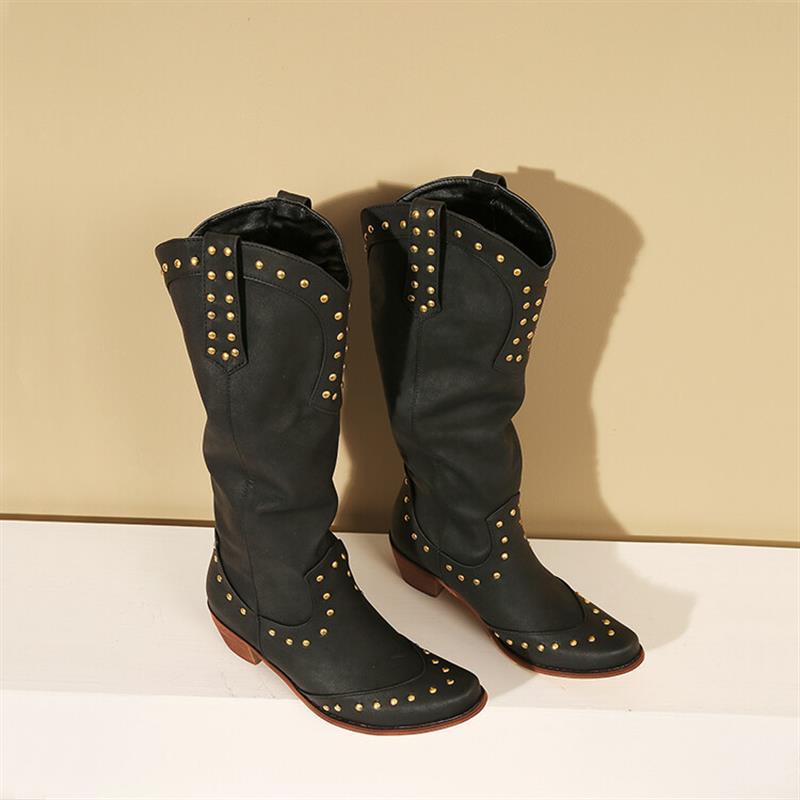 Women's Vintage Studded Western Boots