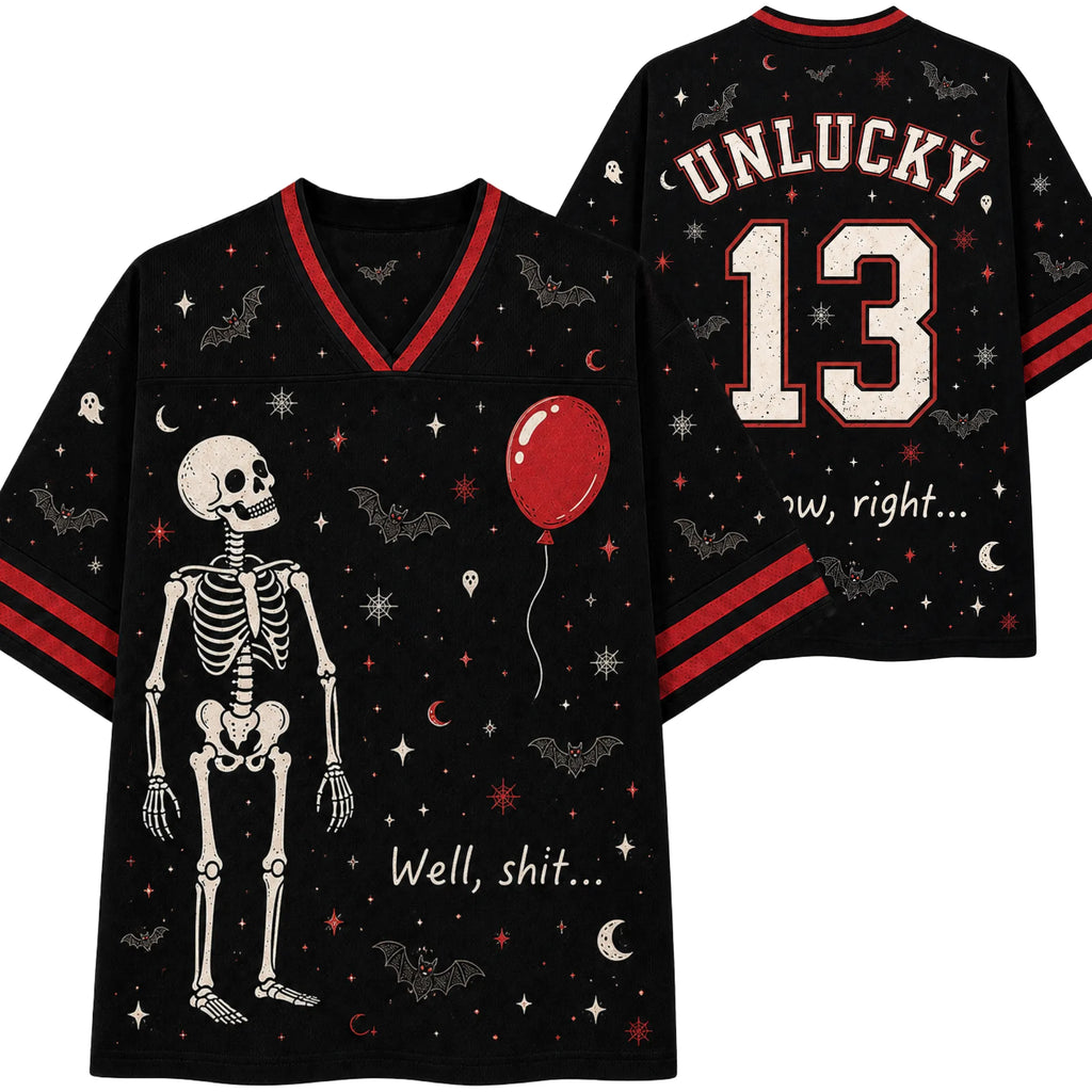 Chaotic Club Skeleton Red Balloon Halloween Mesh Jersey
