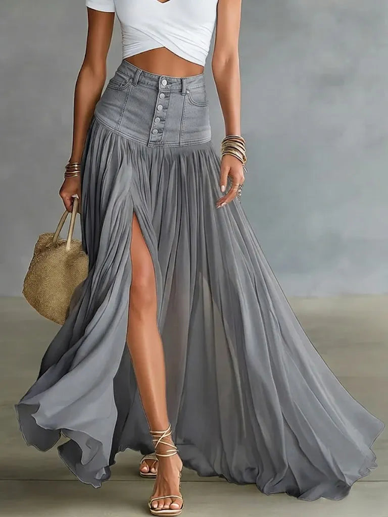 Chic Skirt in chiffon, Designer Aesthetic