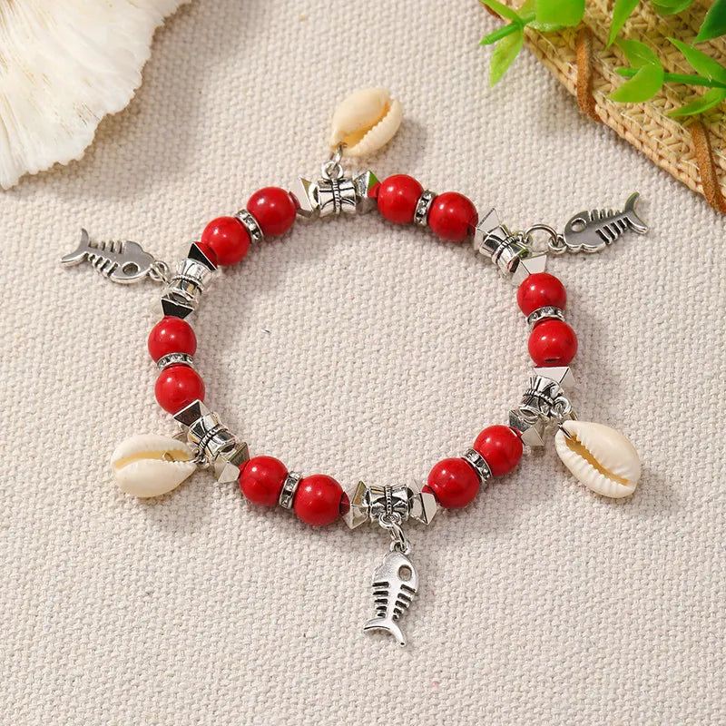 Bohemian Shell Bead Charm Bracelets For Summer Festivals And Beach Days
