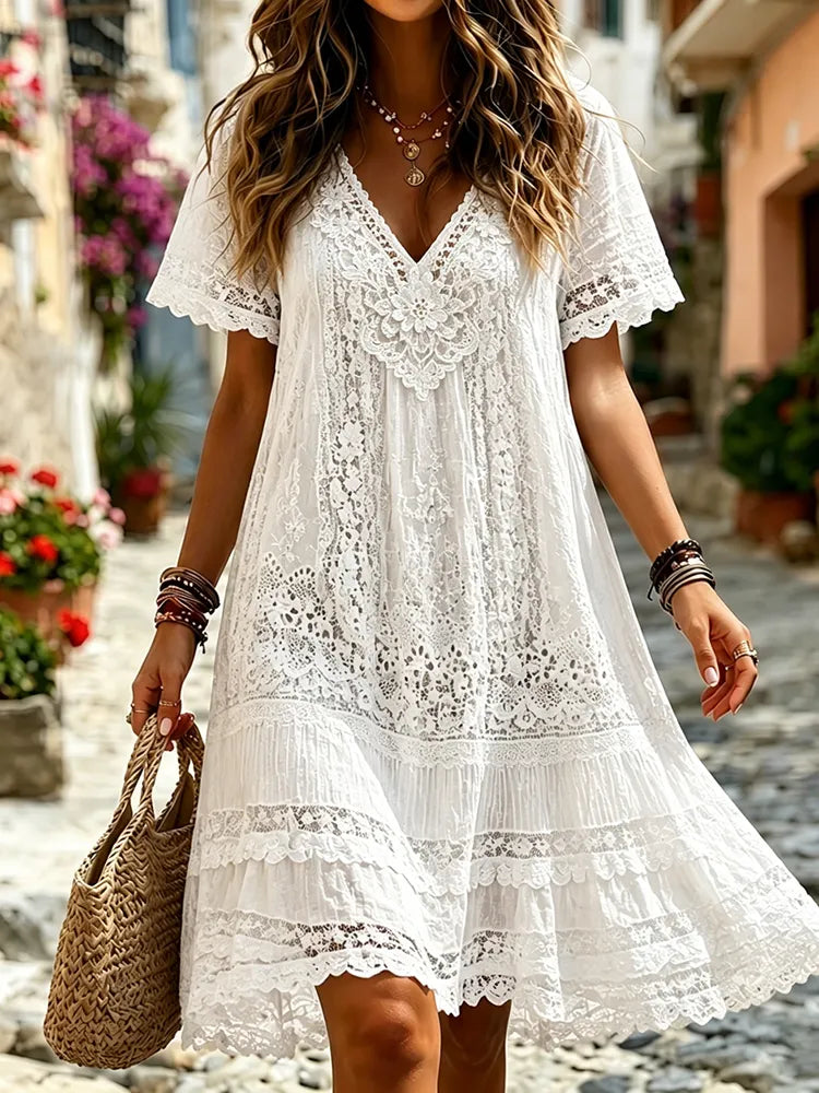 Vintage Midi Dress in lace, Unbeatable Price