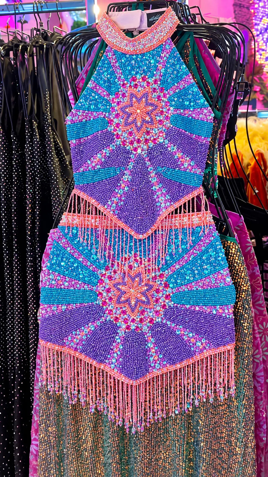 Boho Sunburst Beaded Fringe Two‐Piece Sets