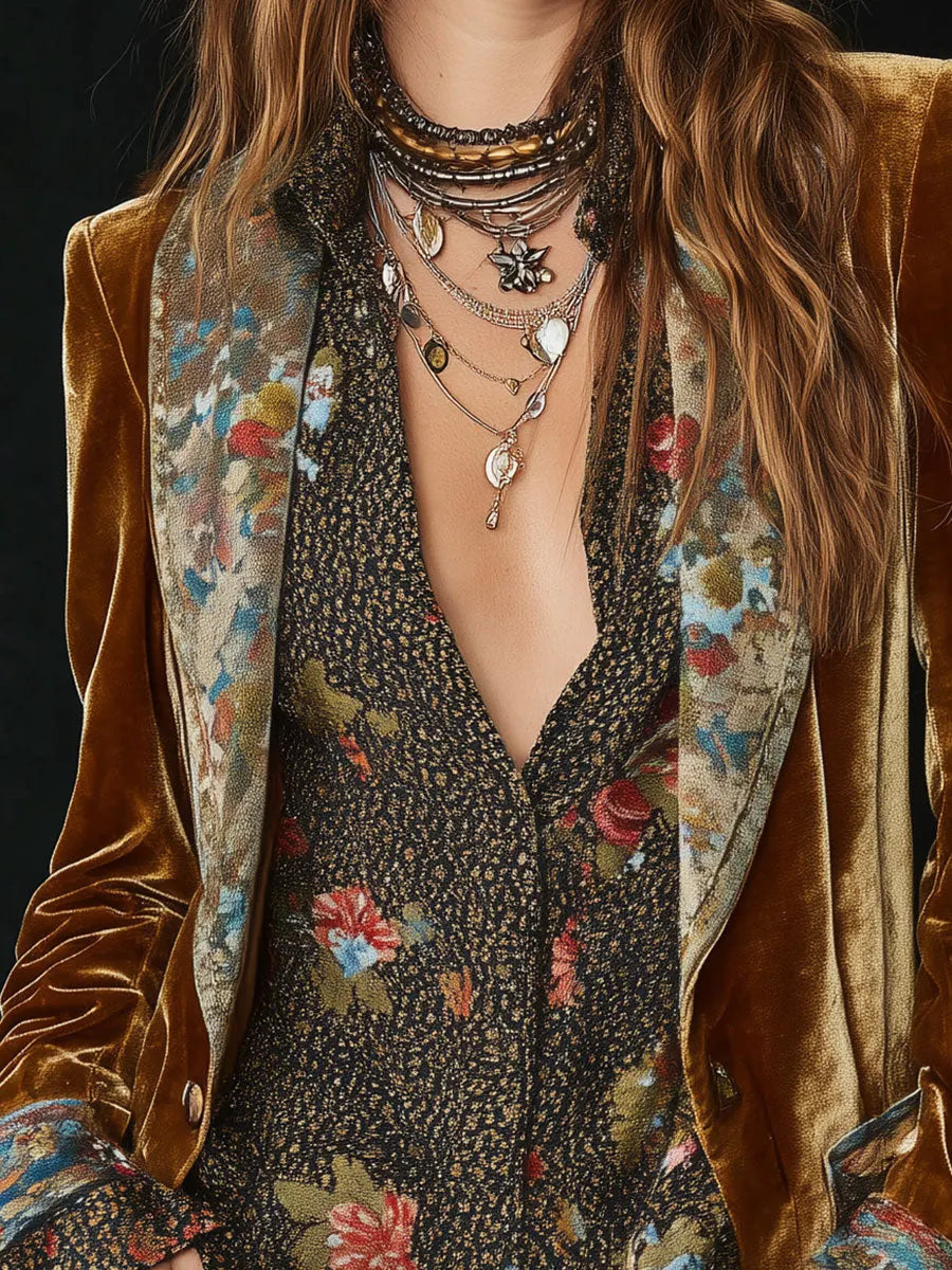 Blazer with velvet – Affordable Luxury