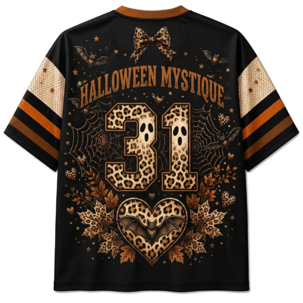 Chaotic Club Custom Leopard Ghost Cat Halloween Jersey