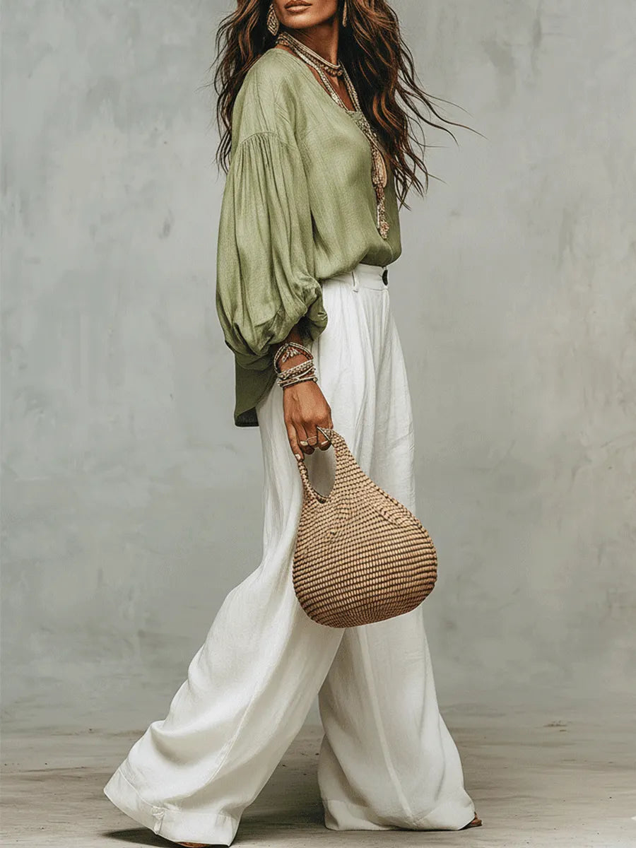 Blouse with linen – Designer Aesthetic