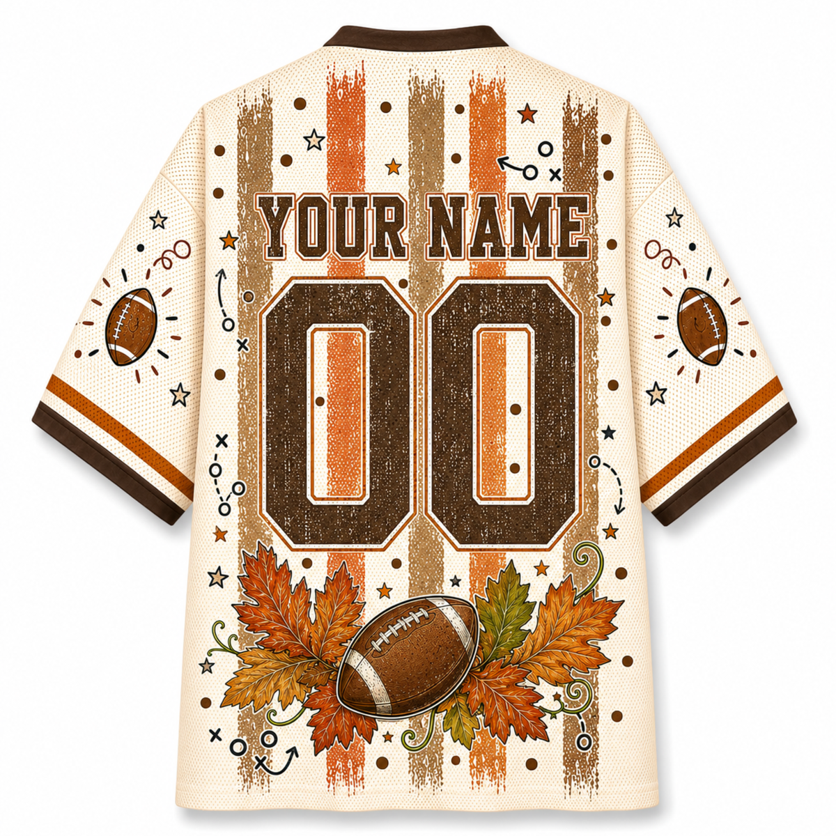 Chaotic Club Fall Football Pumpkin Game Day Mesh Jersey
