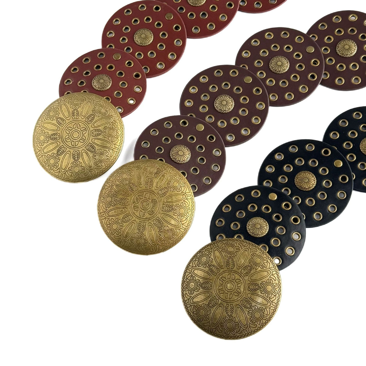 Vintage-Inspired Circular Belt With Intricate Floral Design
