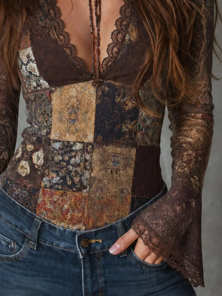 Retro Top in lace, Affordable Luxury
