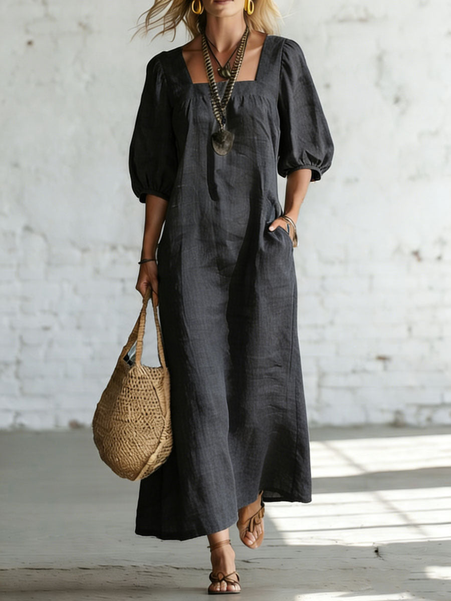 Dress with linen – Designer Aesthetic