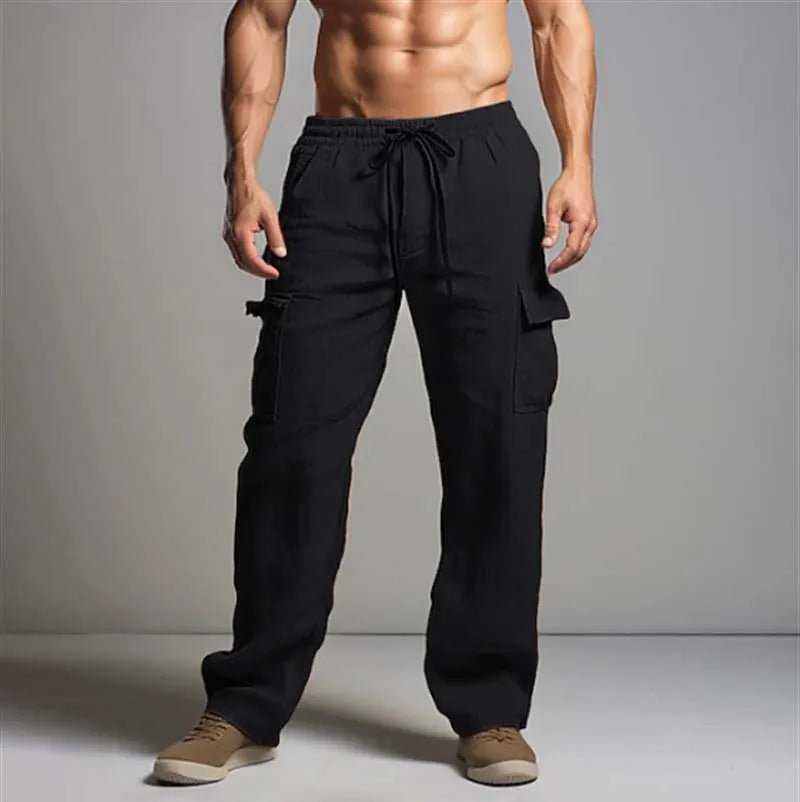 Vintage Pants in linen, Designer Aesthetic