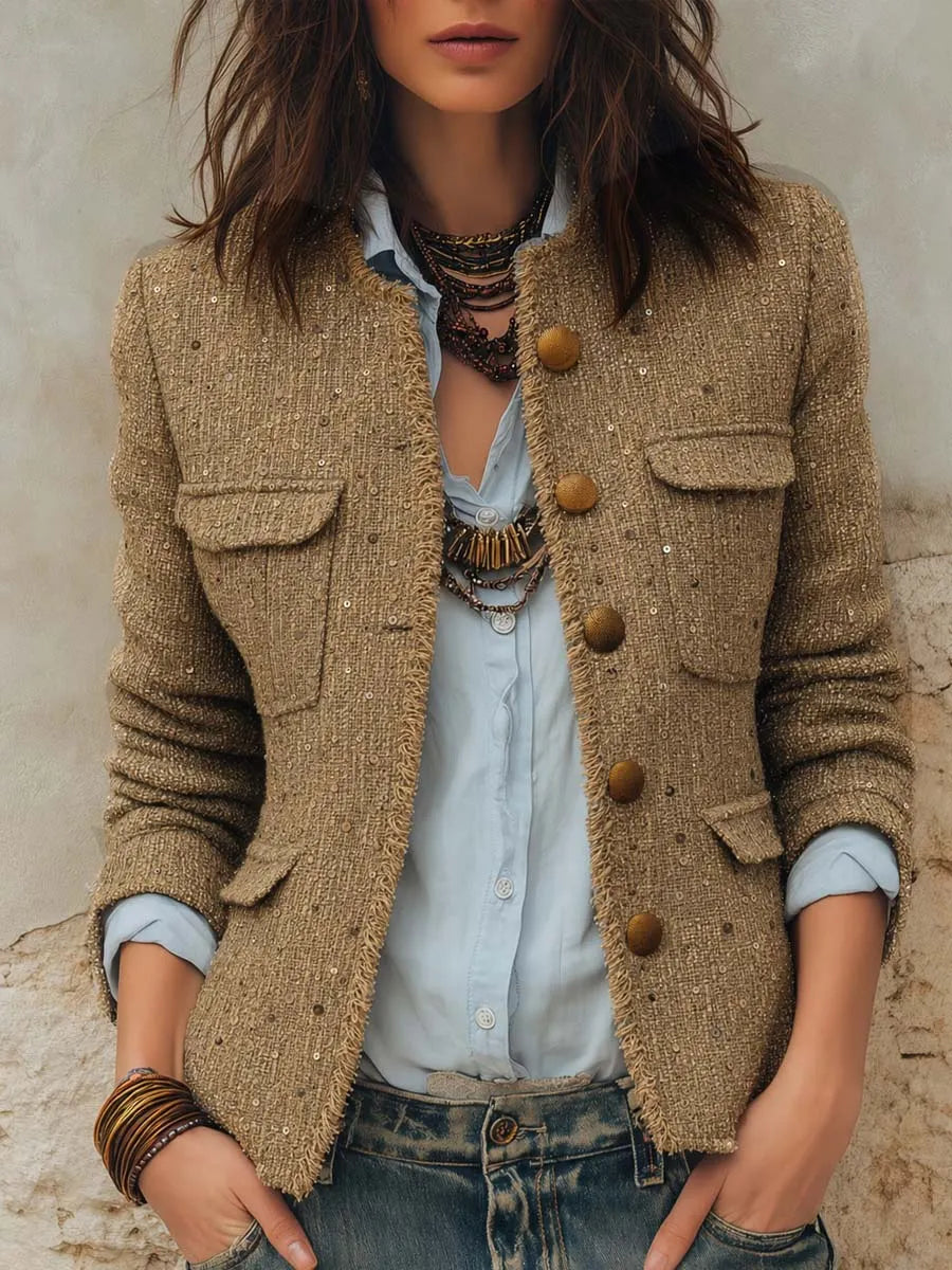 Vintage Jacket in soft, Designer Aesthetic