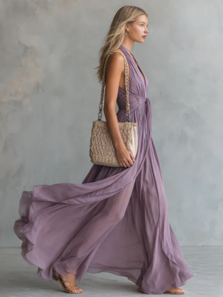 Elegant Maxi Dress in premium, Designer Aesthetic
