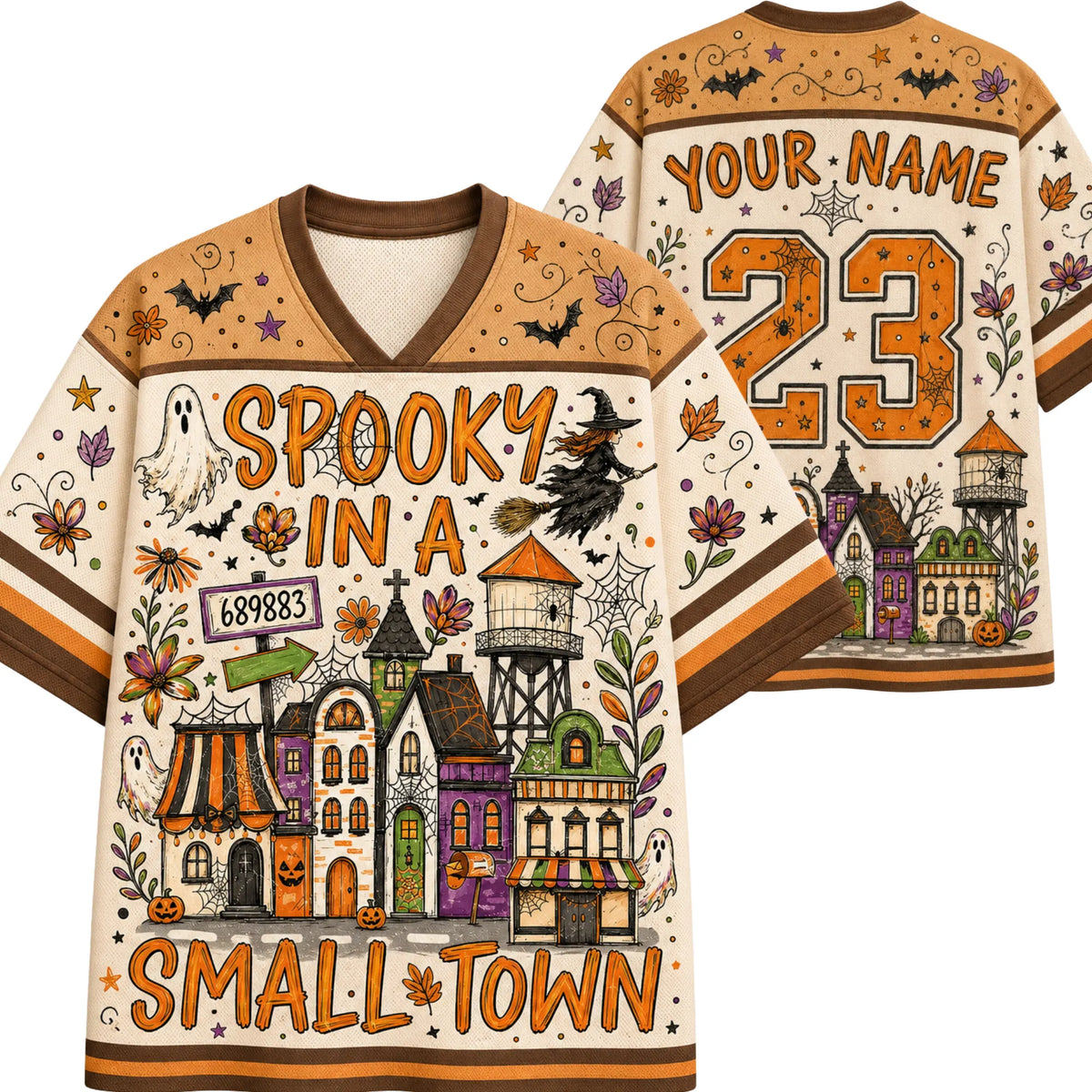 Chaotic Club Custom Spooky In A Small Town Witch Mesh Jersey
