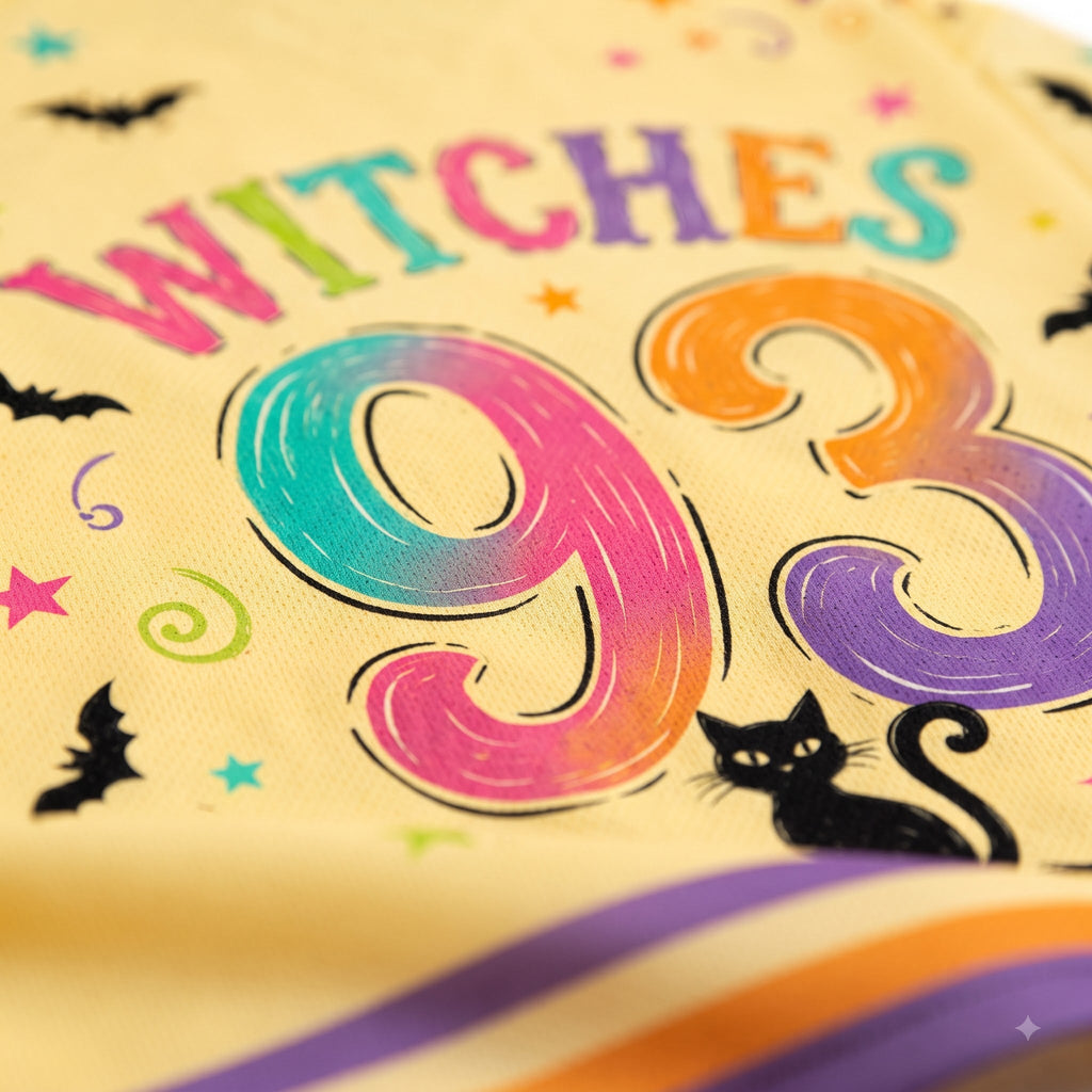 Chaotic Club Halloween Hocus Pocus Black Cat Broom Mesh Jersey