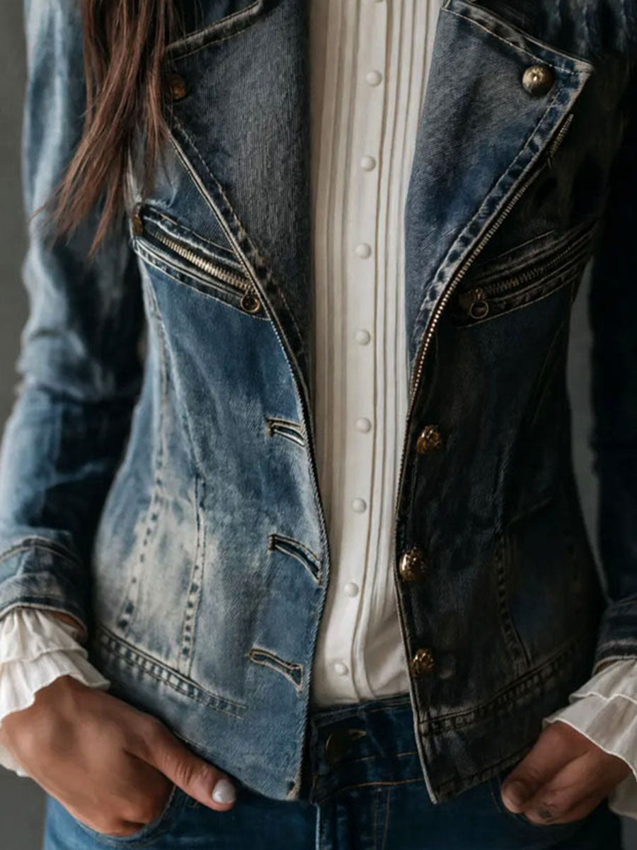 Vintage Jacket in denim, Premium Look