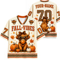 Chaotic Club Highland Cow Fall Bow Brushstroke Mesh Jersey