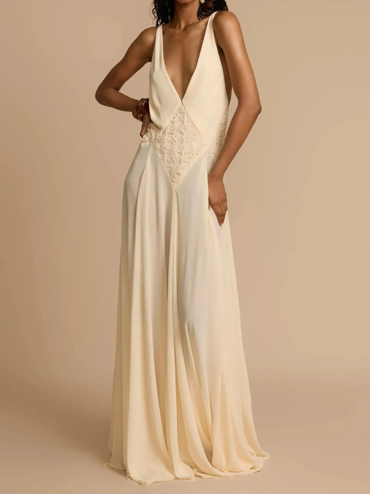Lavinia Plunging V Maxi Dress