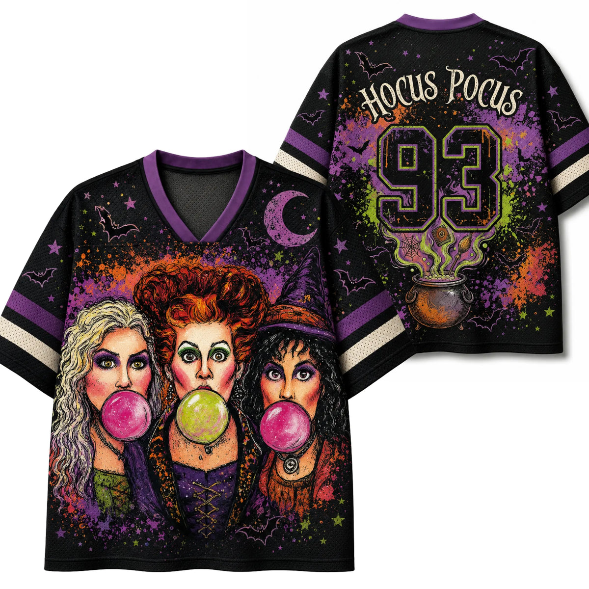 Chaotic Club Retro Hocus Pocus Witches Halloween Jersey