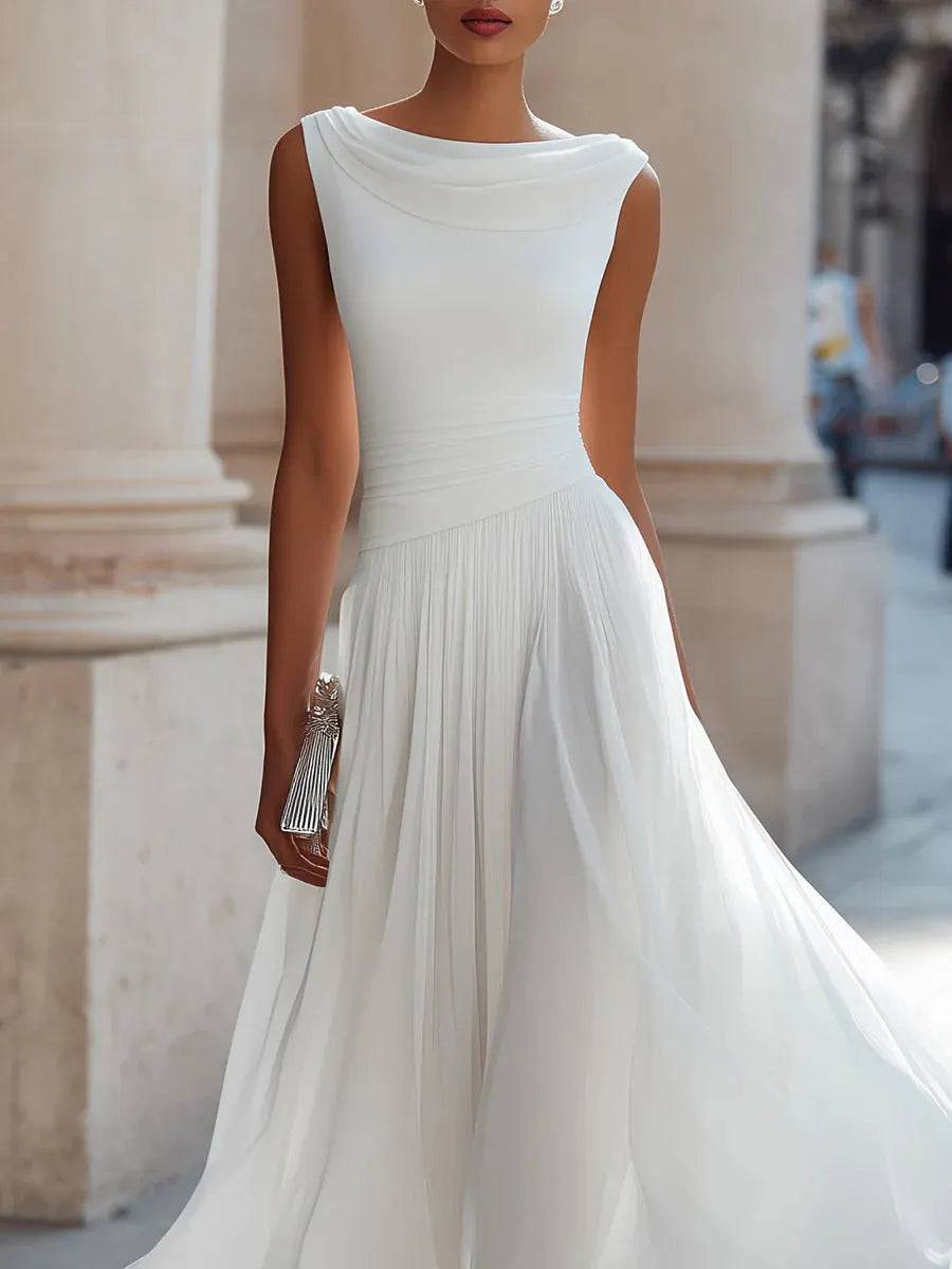 Chic Midi Dress in pleated, Premium Look
