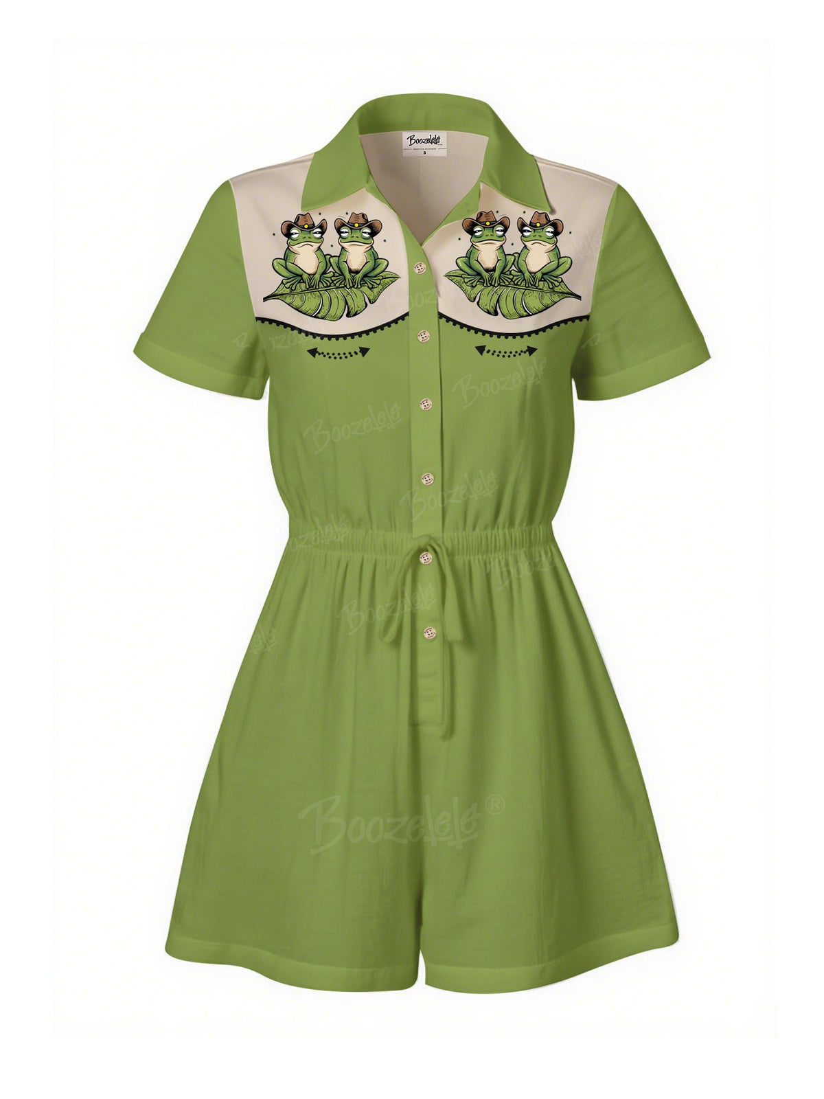 Frog and Leaf - 100% Cotton Pocket Jumpsuit