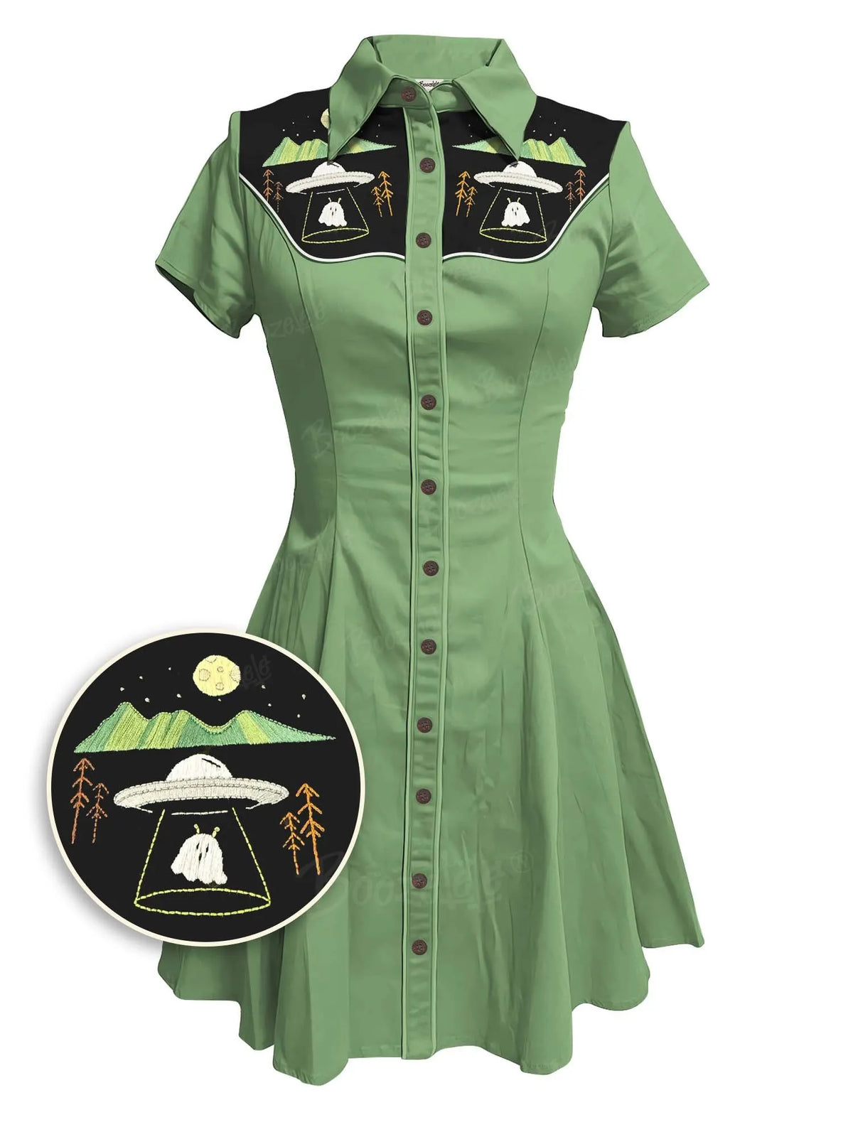 Ufo Took A Ghost - 100% Cotton Dress