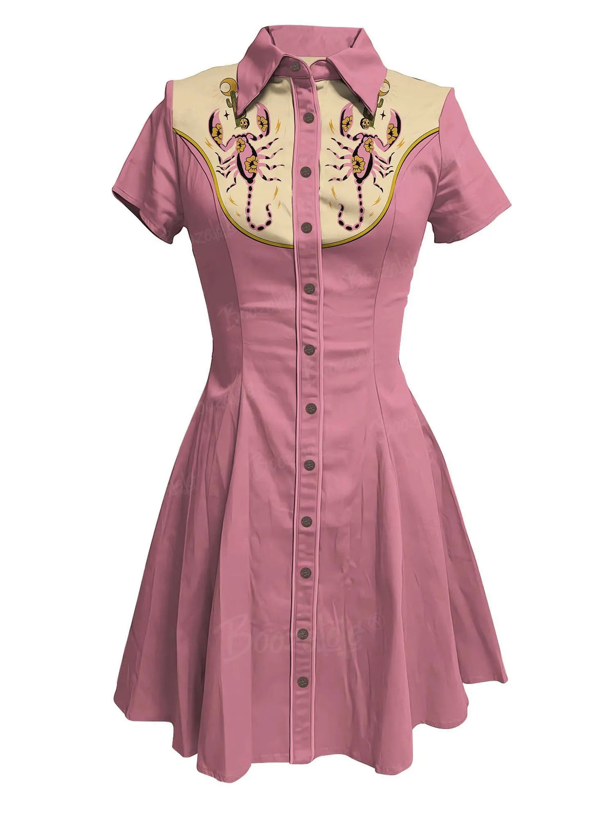 [Clearance]Western Scorpion And Cactus - 100% Cotton Dress