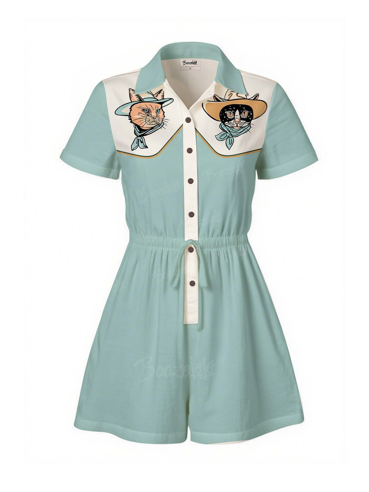 Cowboy Cat - 100% Cotton Pocket Jumpsuit