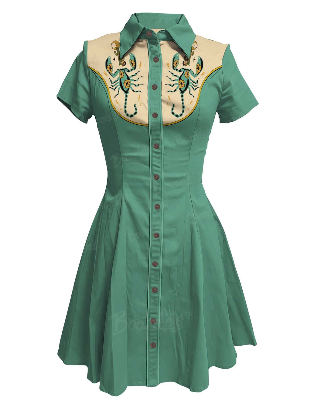 [Clearance]Western Scorpion And Cactus - 100% Cotton Dress
