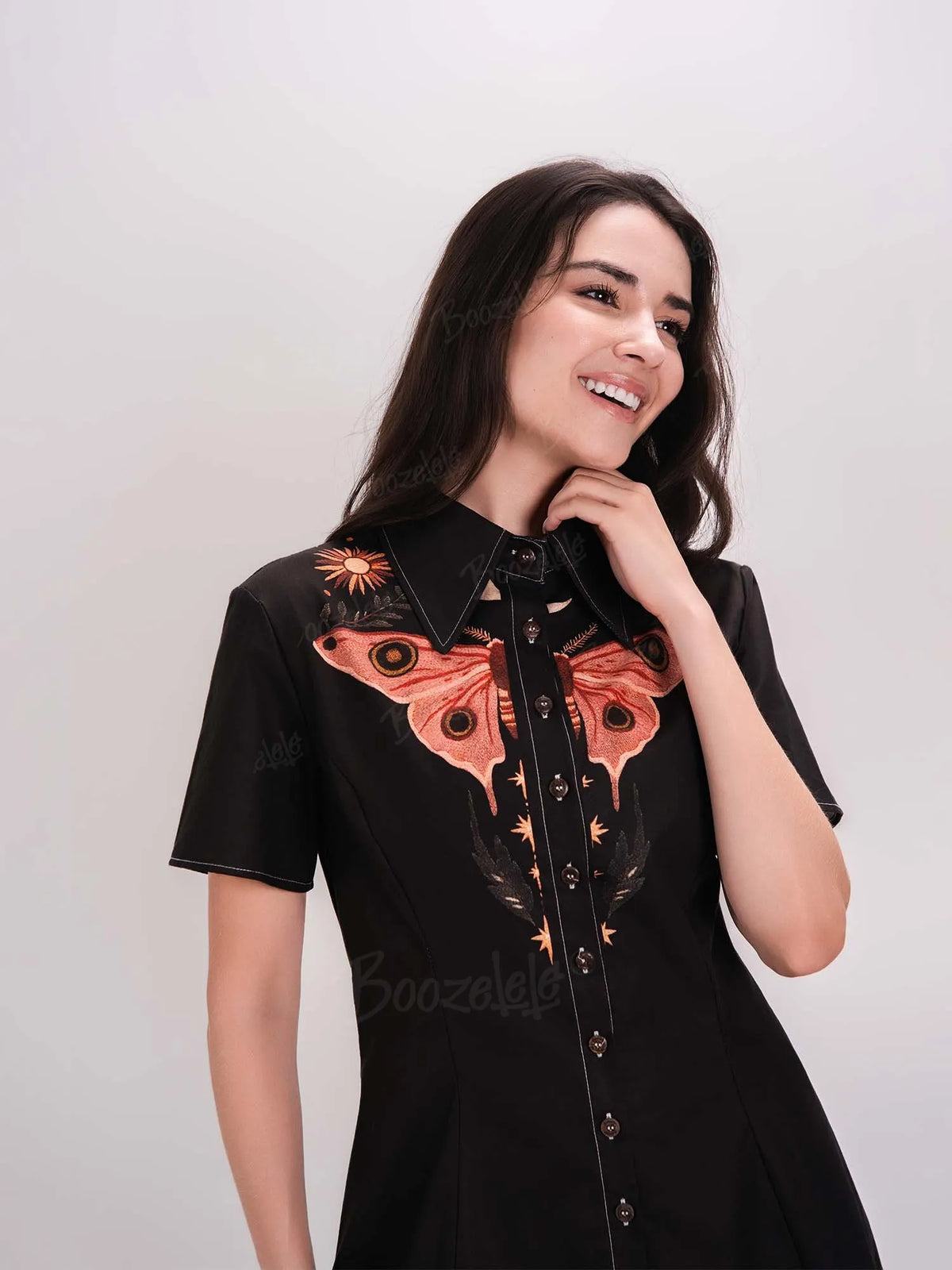 Moth And Flower  - 100% Cotton Dress