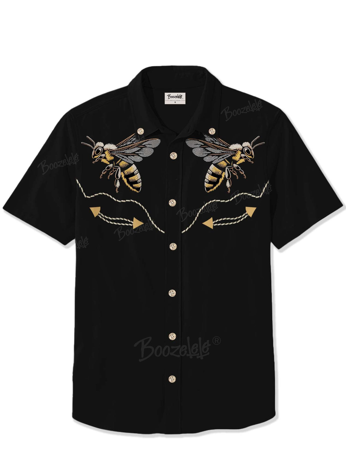 [Embroidery]Bee - 100% Cotton Shirt