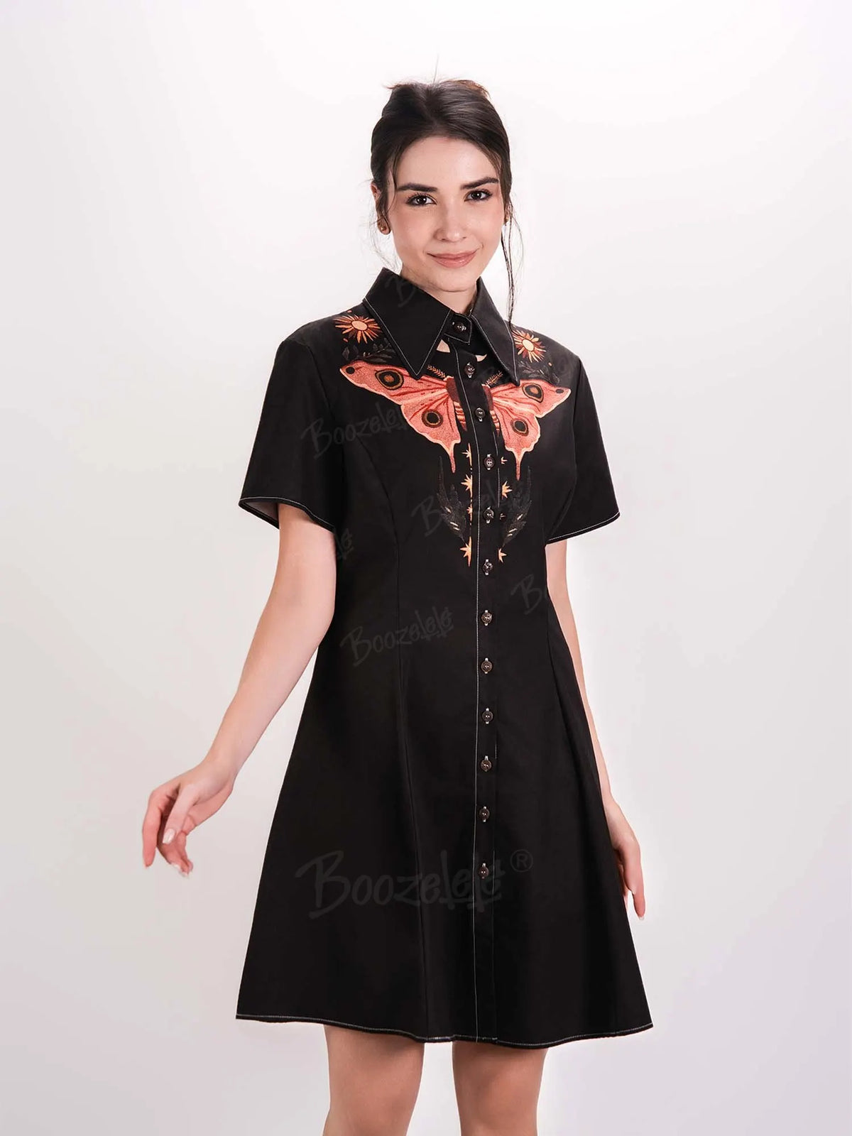 Moth And Flower  - 100% Cotton Dress