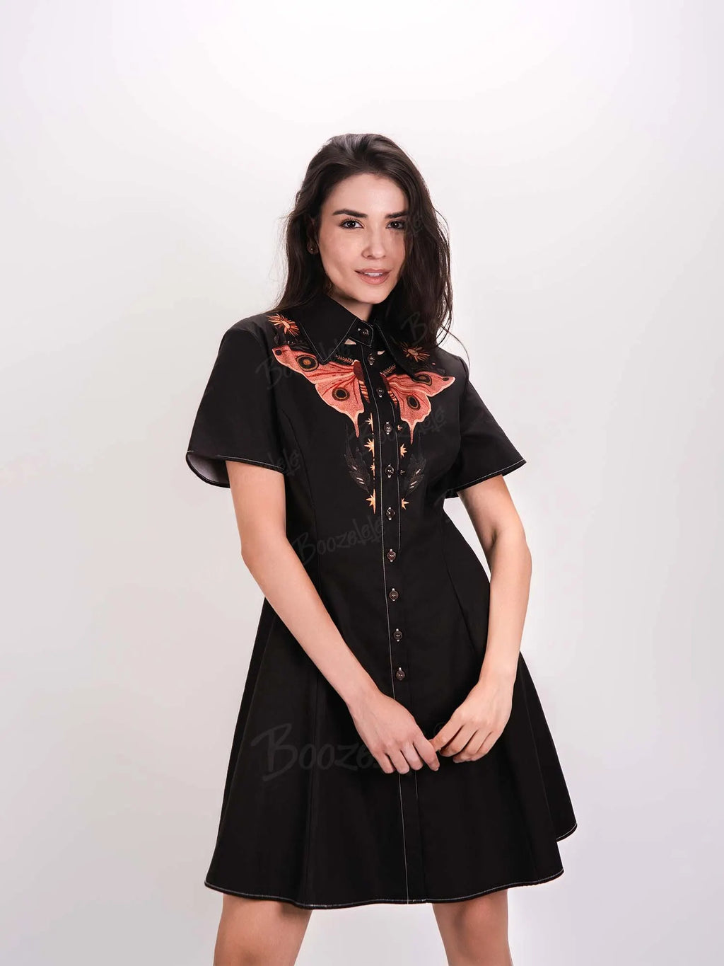 Moth And Flower  - 100% Cotton Dress