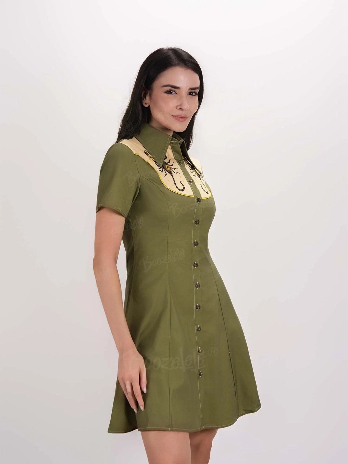 [Clearance]Western Scorpion And Cactus - 100% Cotton Dress