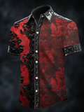 Casual Art Dark Brogue Print - 100% Cotton Shirt